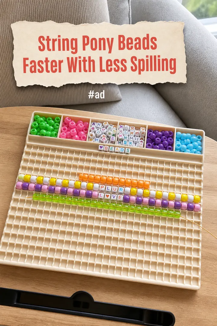 Pony Bead Stringing Tray for Faster Pattern Building pin