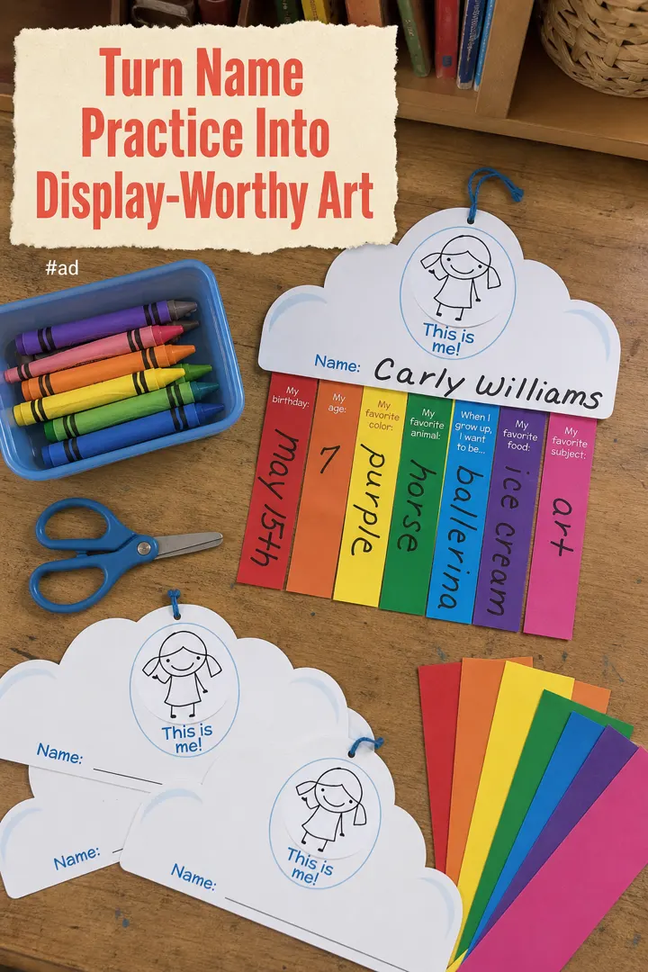 All About Me Rainbow Craft Kit for Kids pin