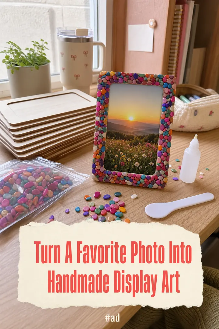 Mosaic Picture Frame Kit for Handmade Photo Keepsakes pin