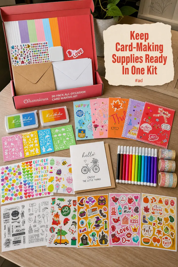 All-Occasion Card Making Kit with Stamps and Pens pin